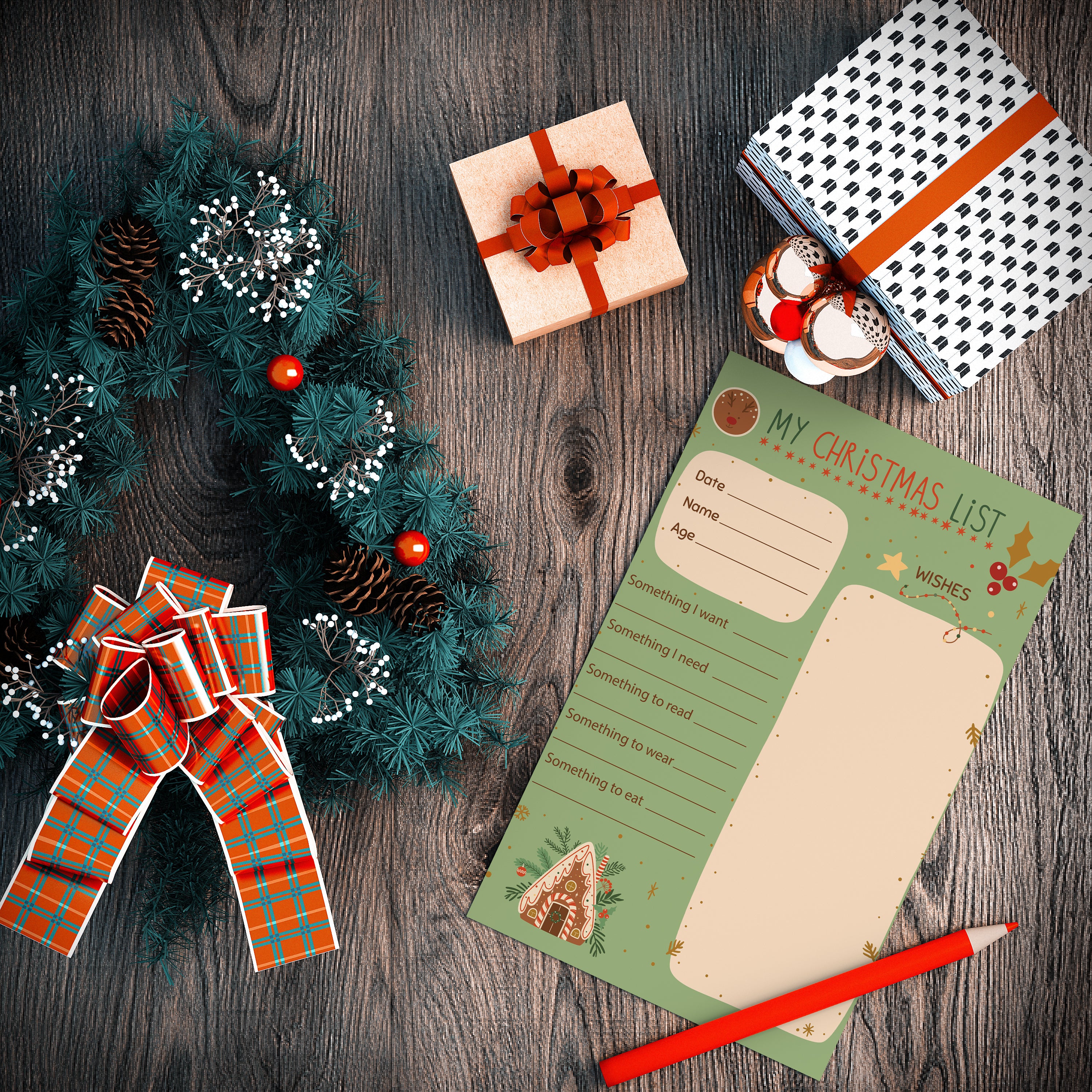 Christmas Wishlist Bundle | Printable for Kids | Winter Holidays Activity | 3 Pack
