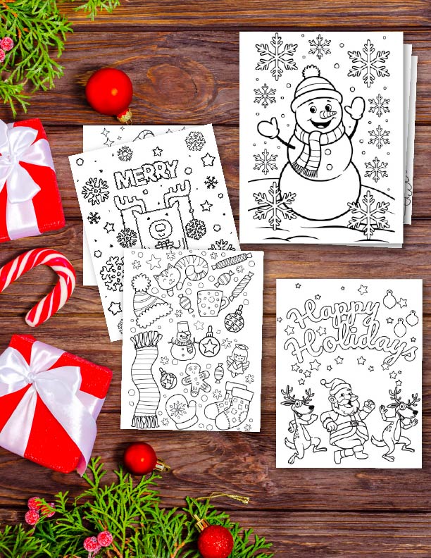 Christmas Digital Coloring Book | Printable for Kids | Winter Holidays Activity | Children's Arts