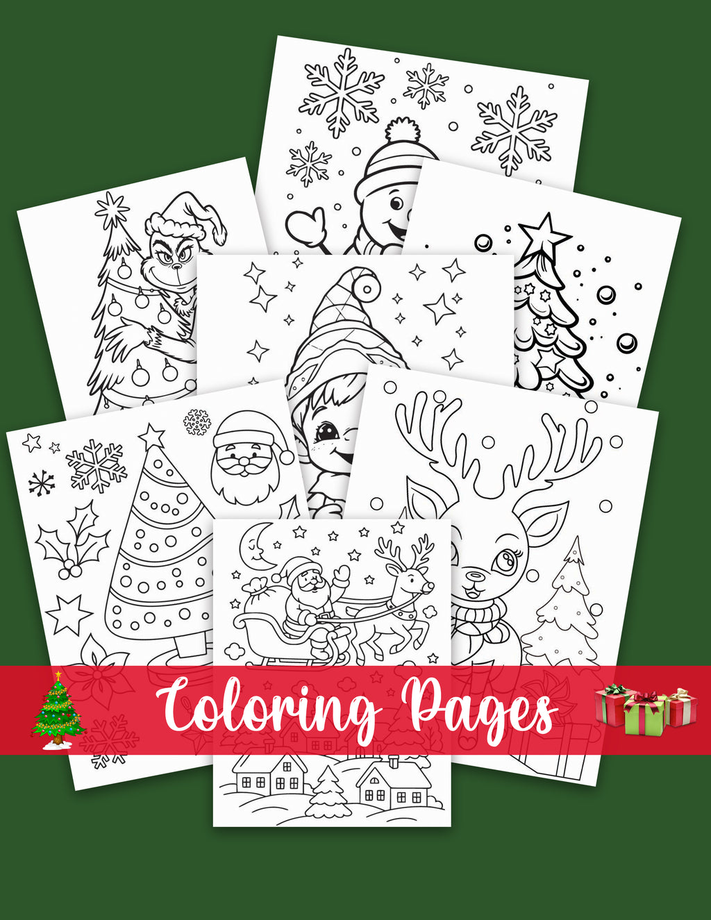 Christmas Digital Coloring Book | Printable for Kids | Winter Holidays Activity | Children's Arts