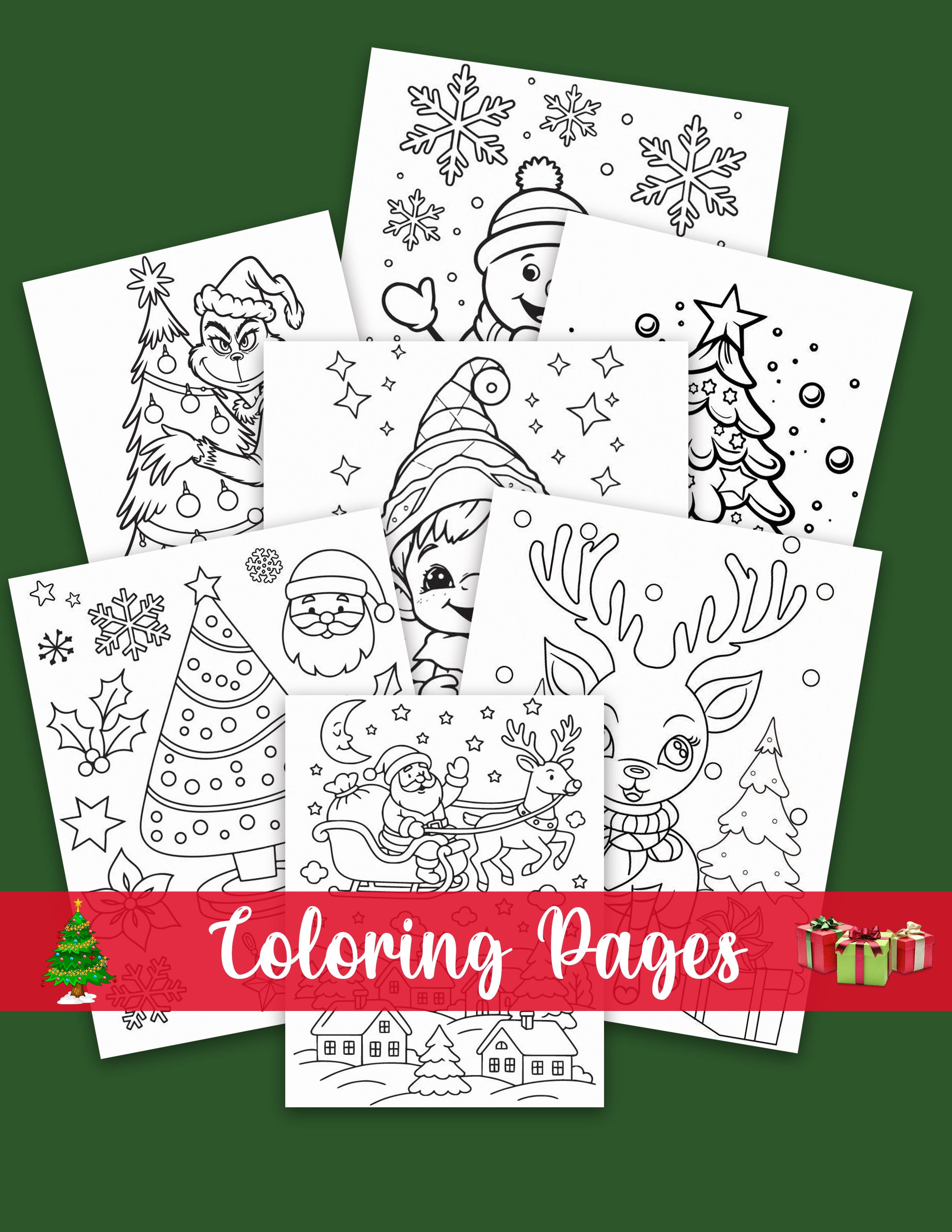 Christmas Digital Coloring Book | Printable for Kids | Winter Holidays Activity | Children's Arts