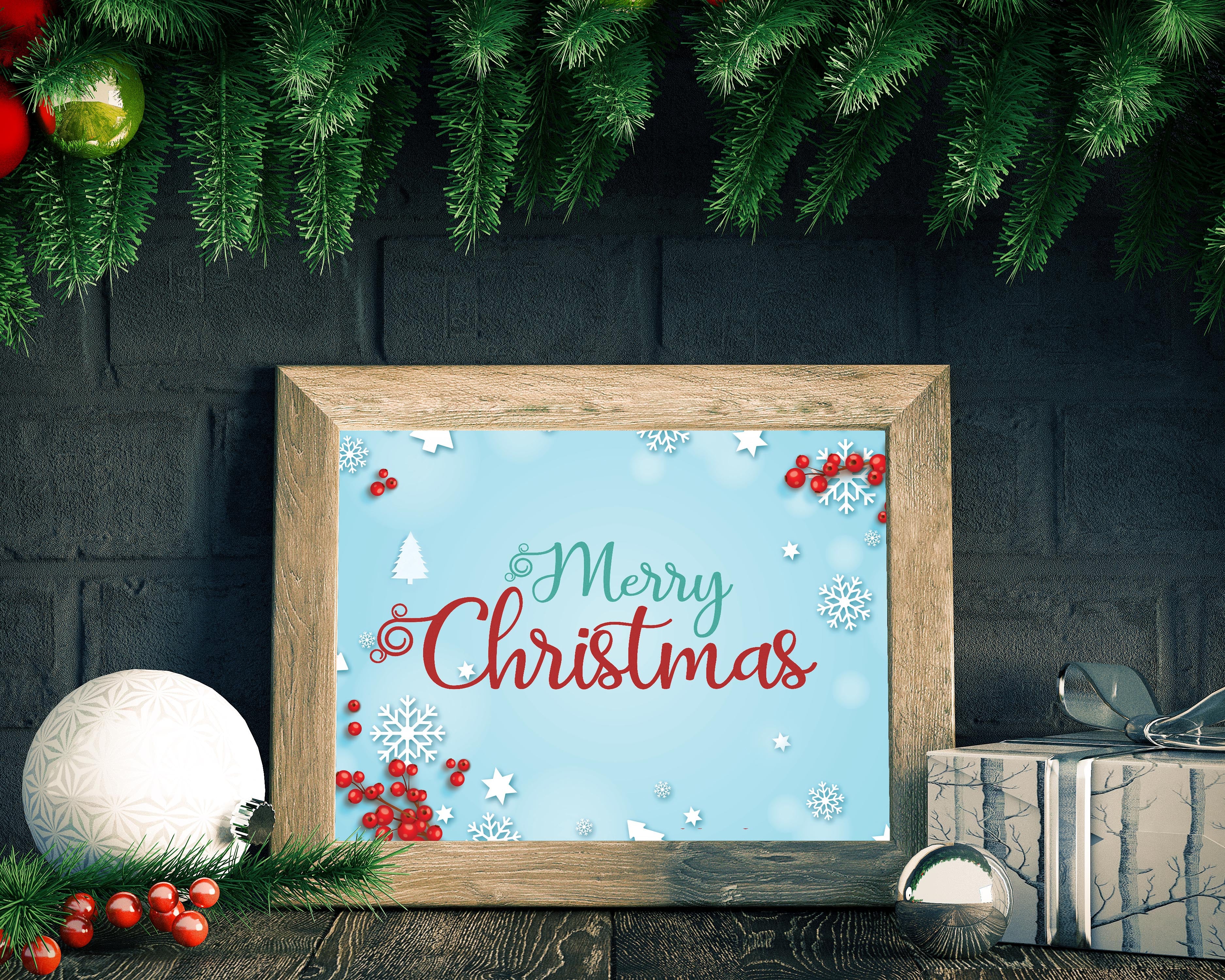 Christmas Digital Background Bundle | Customizable Design | Winter Holidays Backdrops | Layout Download