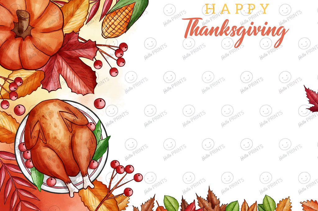 Thanksgiving Digital Background | Customizable Design | Aesthetic Feast Backdrop | Digital Layout Download