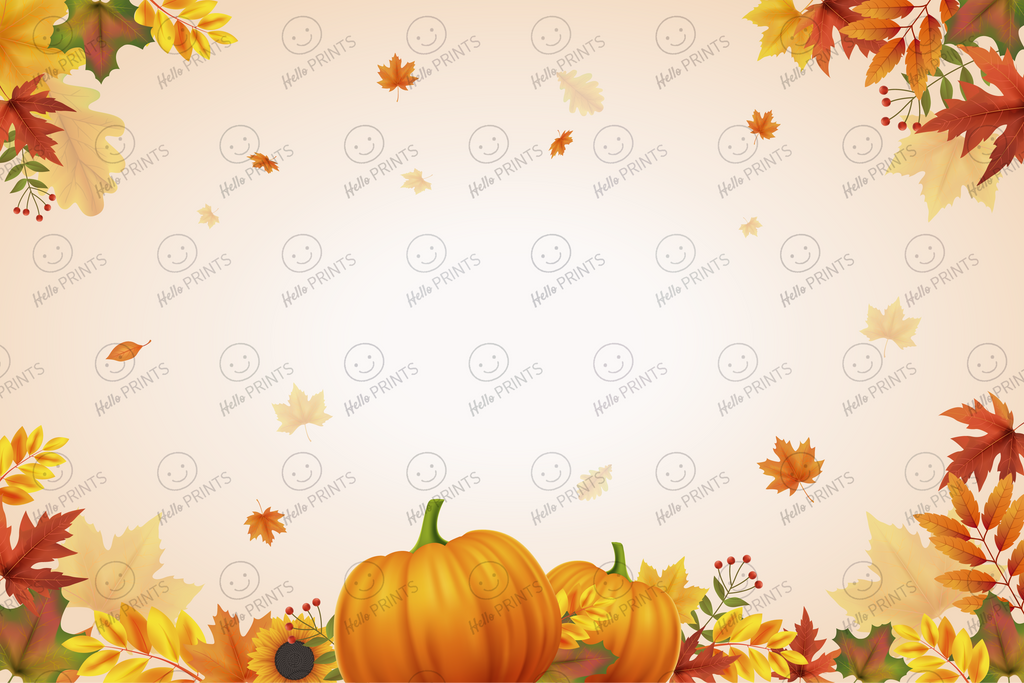 Thanksgiving Digital Background | Customizable Design | Aesthetic Autumn/Fall Pumpkin Backdrop | Digital Layout Download