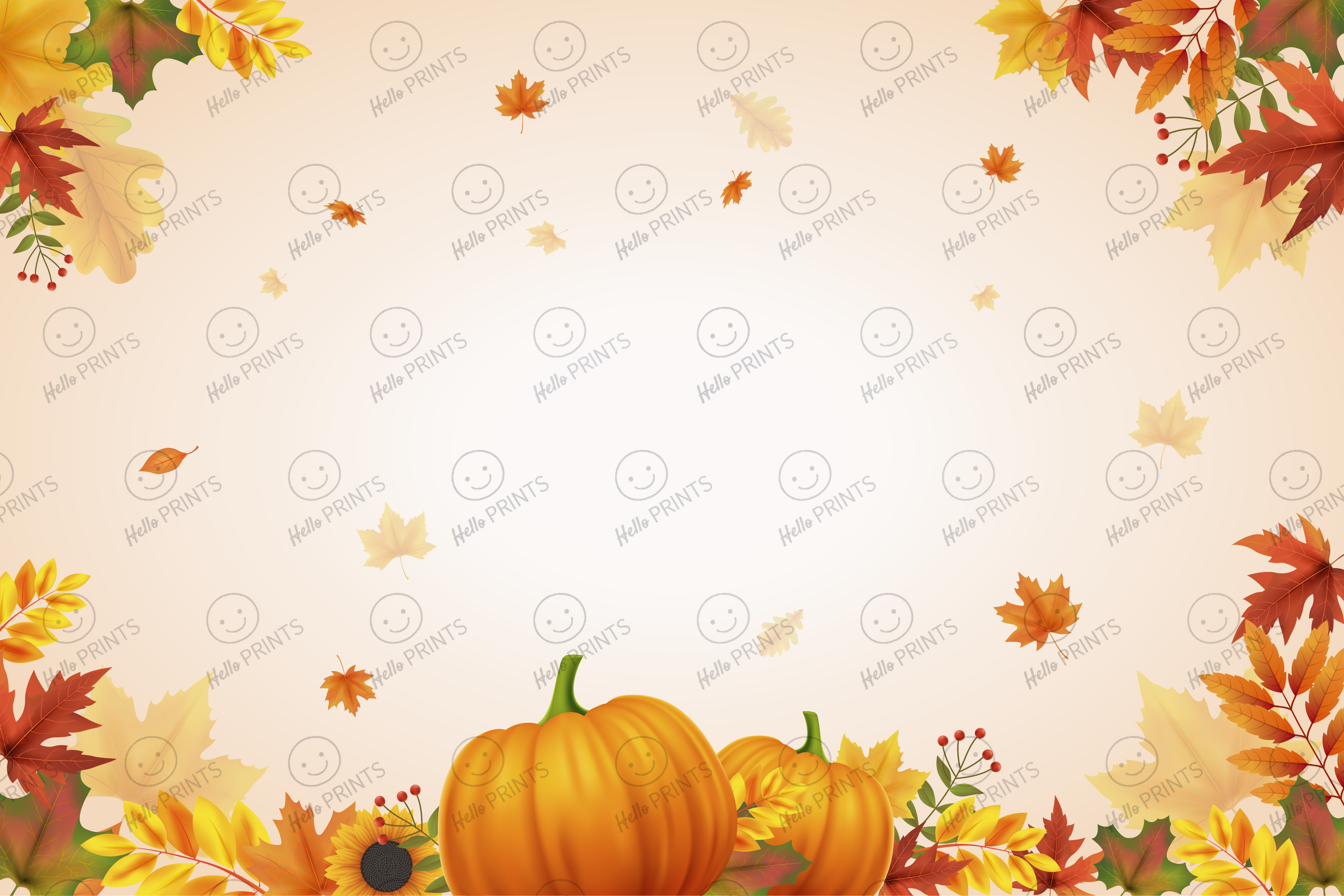 Thanksgiving Digital Background | Customizable Design | Aesthetic Autumn/Fall Pumpkin Backdrop | Digital Layout Download