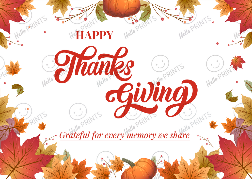 Thanksgiving Digital Card | Customizable Message | Aesthetic Autumn Fall Backdrop | Digital Layout Download