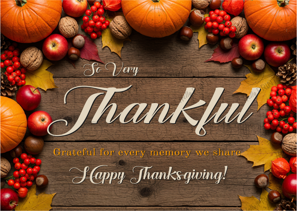 Thanksgiving Digital Card | Customizable Message | Aesthetic Pumpkin Backdrop | Digital Layout Download