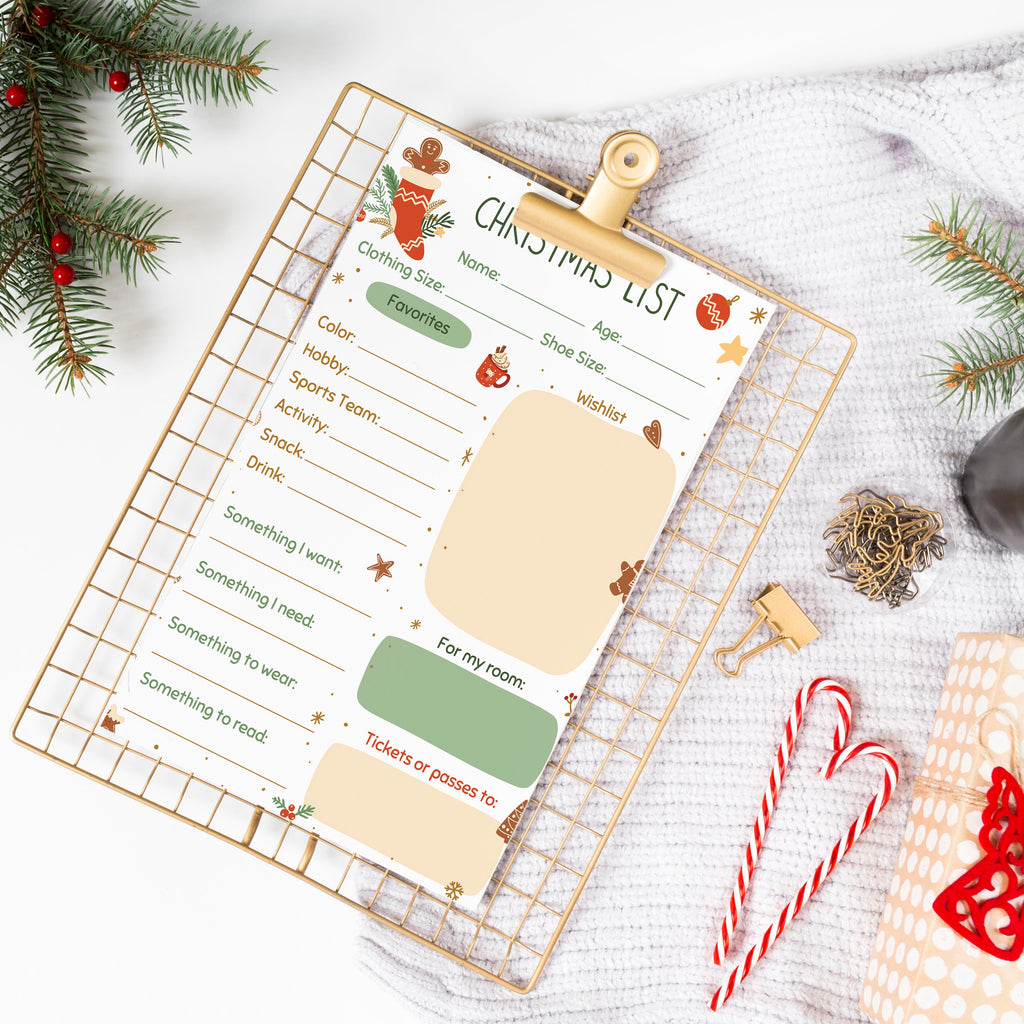 Christmas Wishlist Bundle | Printable for Kids | Winter Holidays Activity | 3 Pack