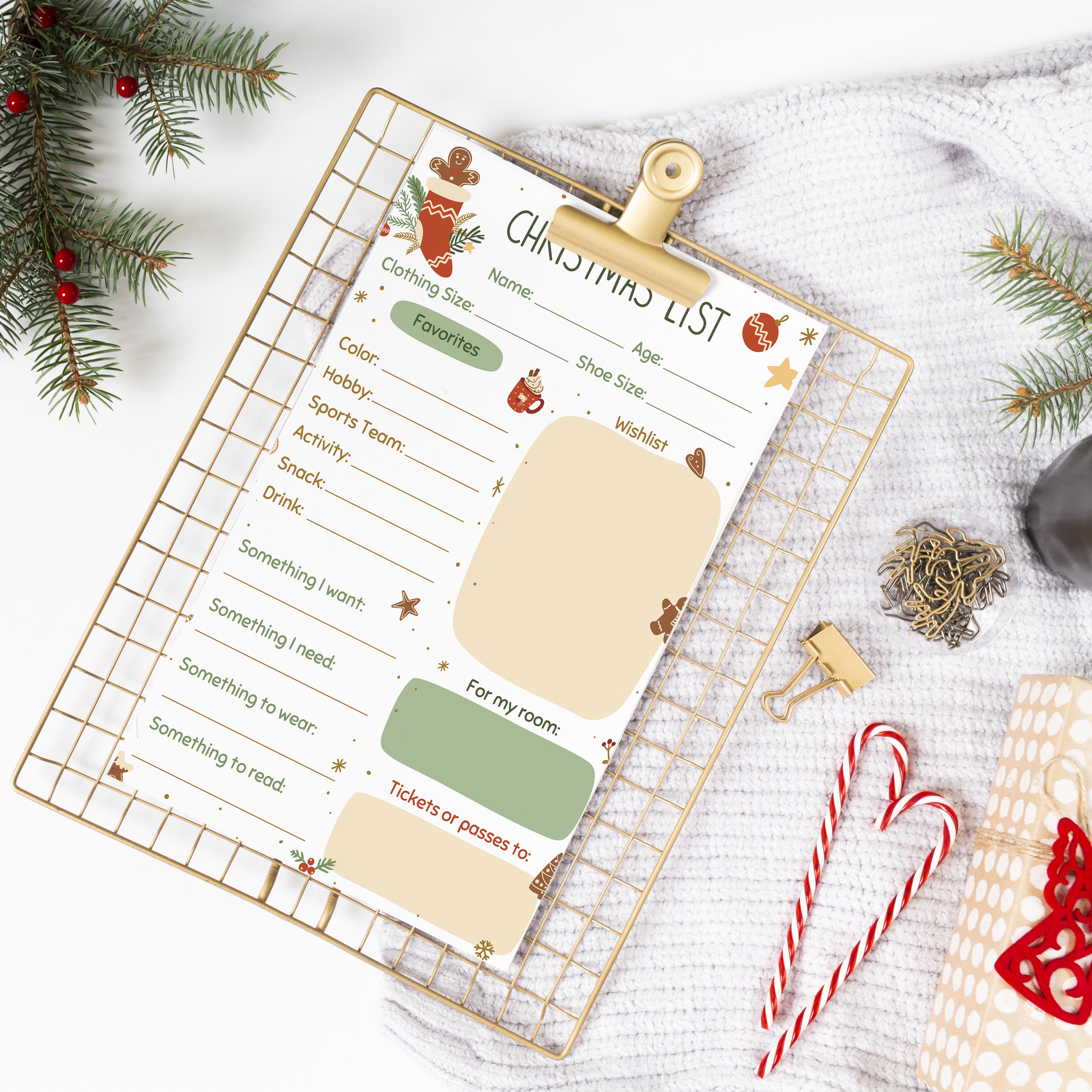 Christmas Wishlist Bundle | Printable for Kids | Winter Holidays Activity | 3 Pack