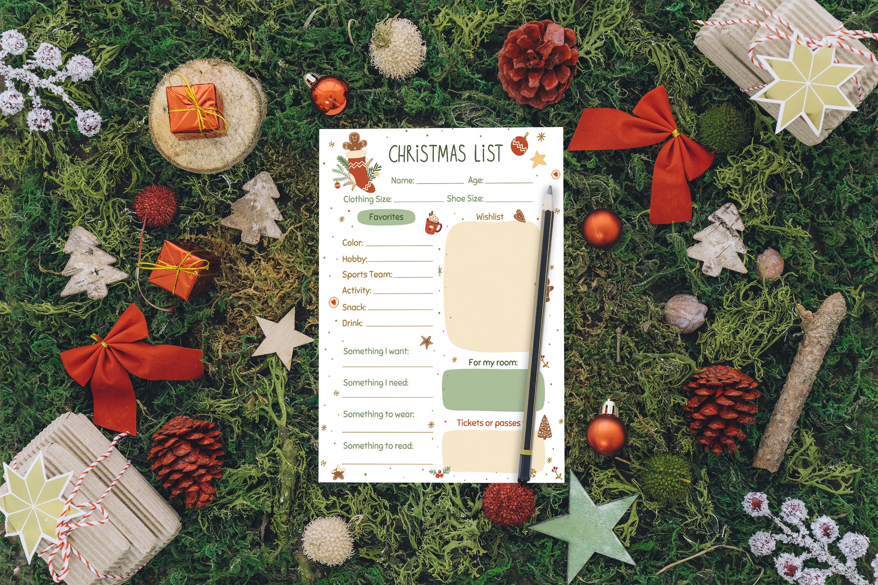 Christmas Wishlist Bundle | Printable for Kids | Winter Holidays Activity | 3 Pack