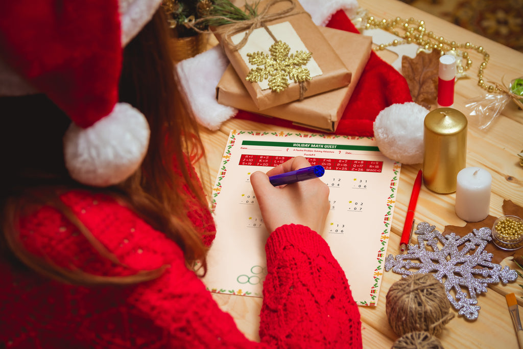 Christmas Math Worksheets for Kids | Addition and Subtraction Problems + Word Puzzle | Educational Activity Pack | Printable Activity Pack